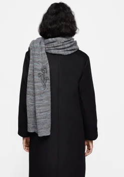 Mandragore Embroidered Knit Scarf