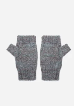 Mandragore Embroidered Knit Fingerless Gloves