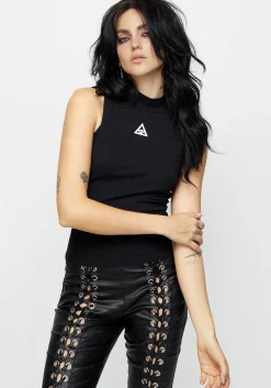 Mandrake High Neck Sleeveless Tee