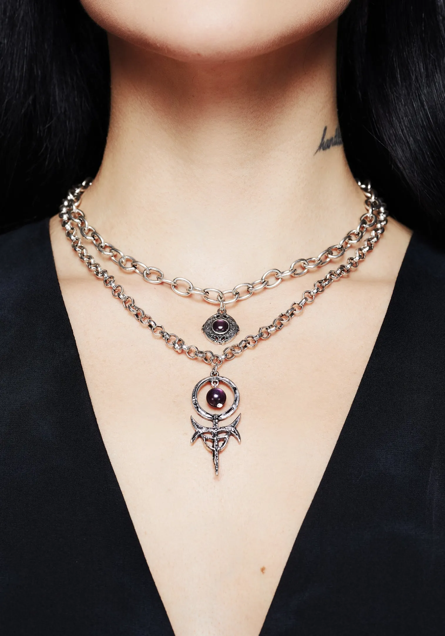 Manea Layered Multichain Necklace