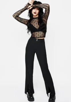 Marian Front Split Straight Leg Tailored Trousers