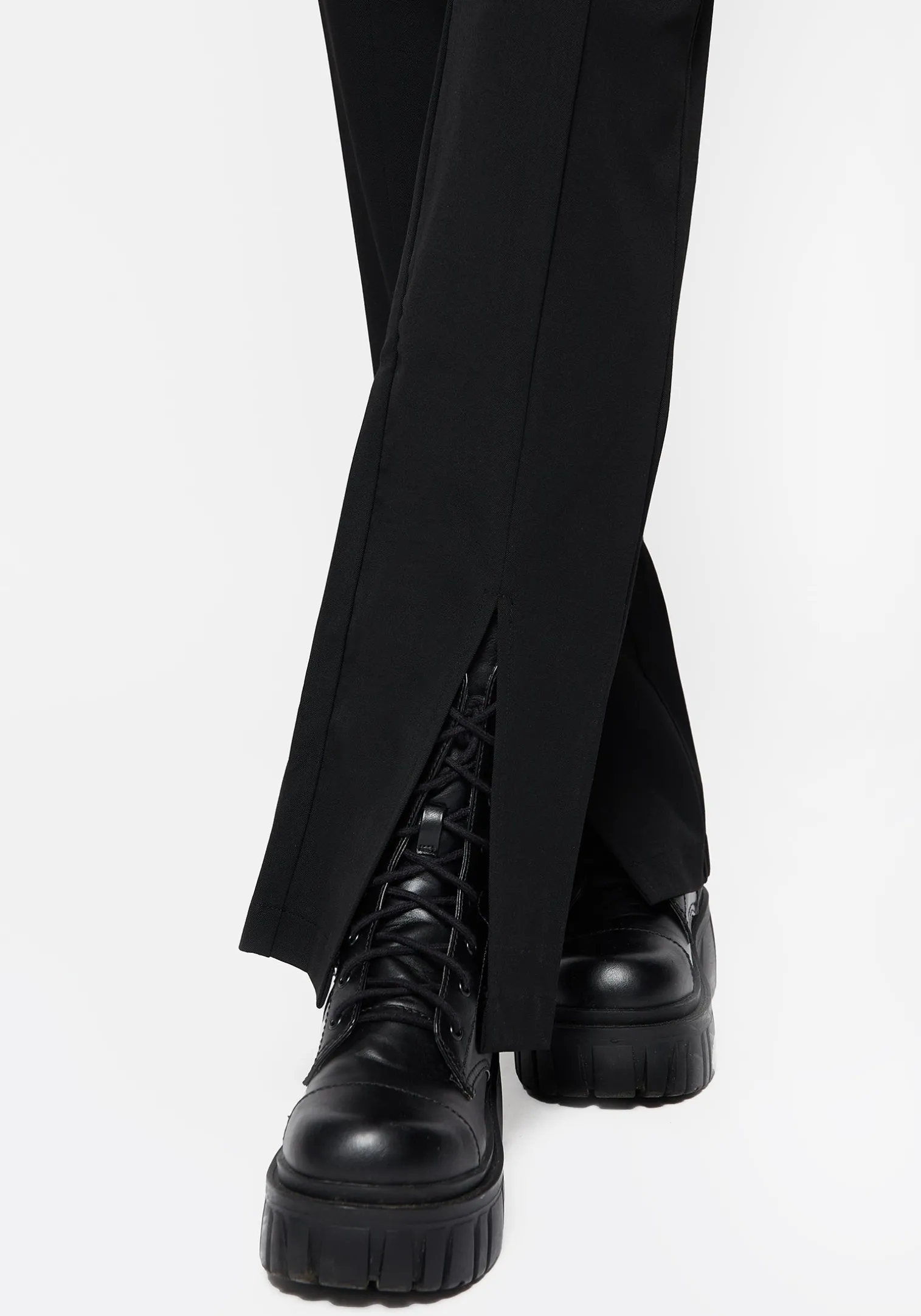 Marian Front Split Straight Leg Tailored Trousers