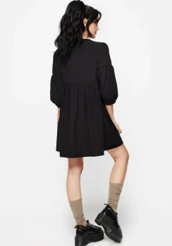 Marigold Cotton Button Up Smock Mini Dress