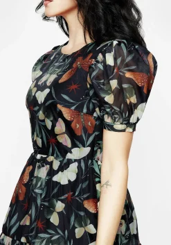 Mariposa Puff Sleeve Organza Mini Dress