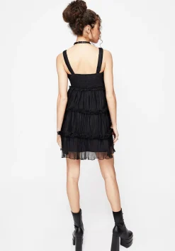 Marquise Crinkle Cami Mini Dress with Sleeves