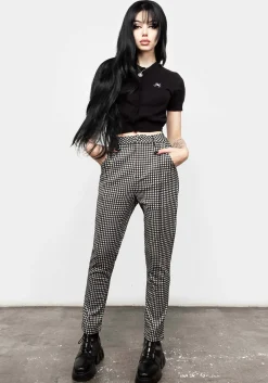 Martha Gingham Tapered Trousers