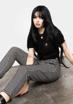 Martha Gingham Tapered Trousers