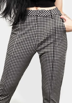 Martha Gingham Tapered Trousers