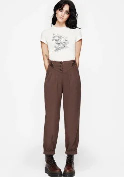 Marwood Acorn Embroidered Button Up Waist Balloon Trouser