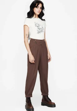 Marwood Acorn Embroidered Button Up Waist Balloon Trouser