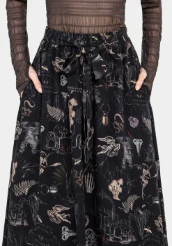 Maudeline Victoriana Print Eco-Viscose Midaxi Skirt