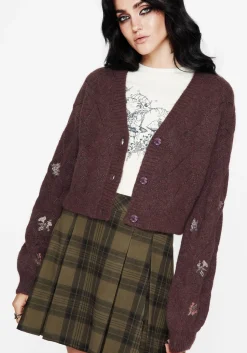 Maya Tile Embroidered Knit Cardigan