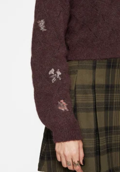 Maya Tile Embroidered Knit Cardigan
