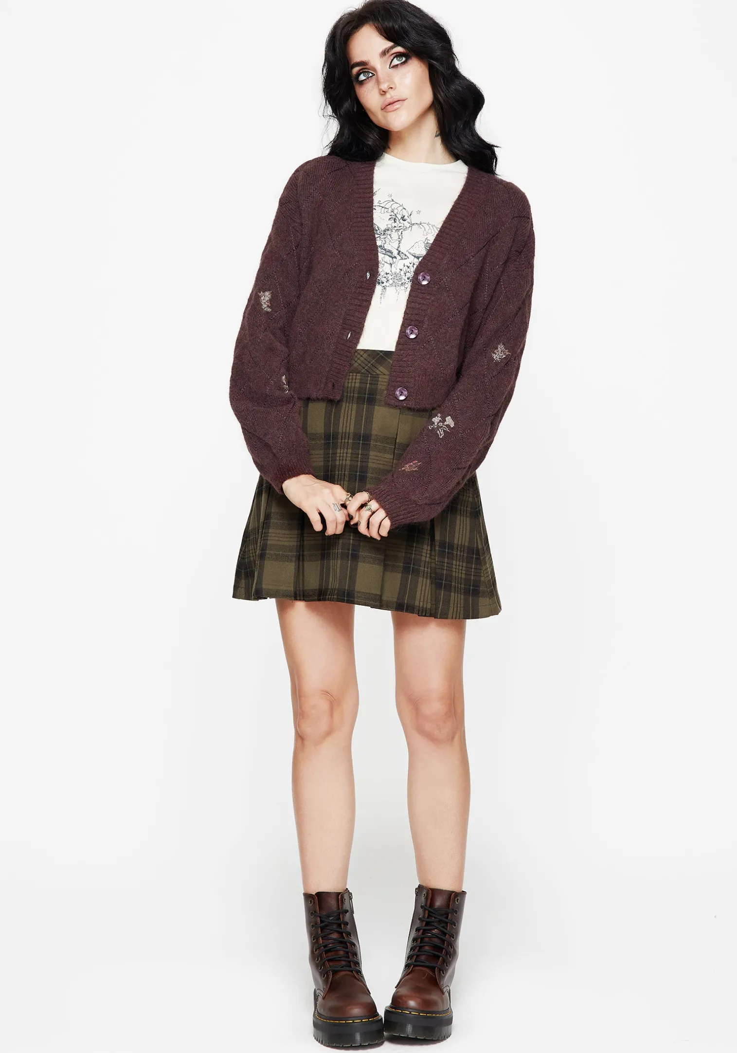 Maya Tile Embroidered Knit Cardigan
