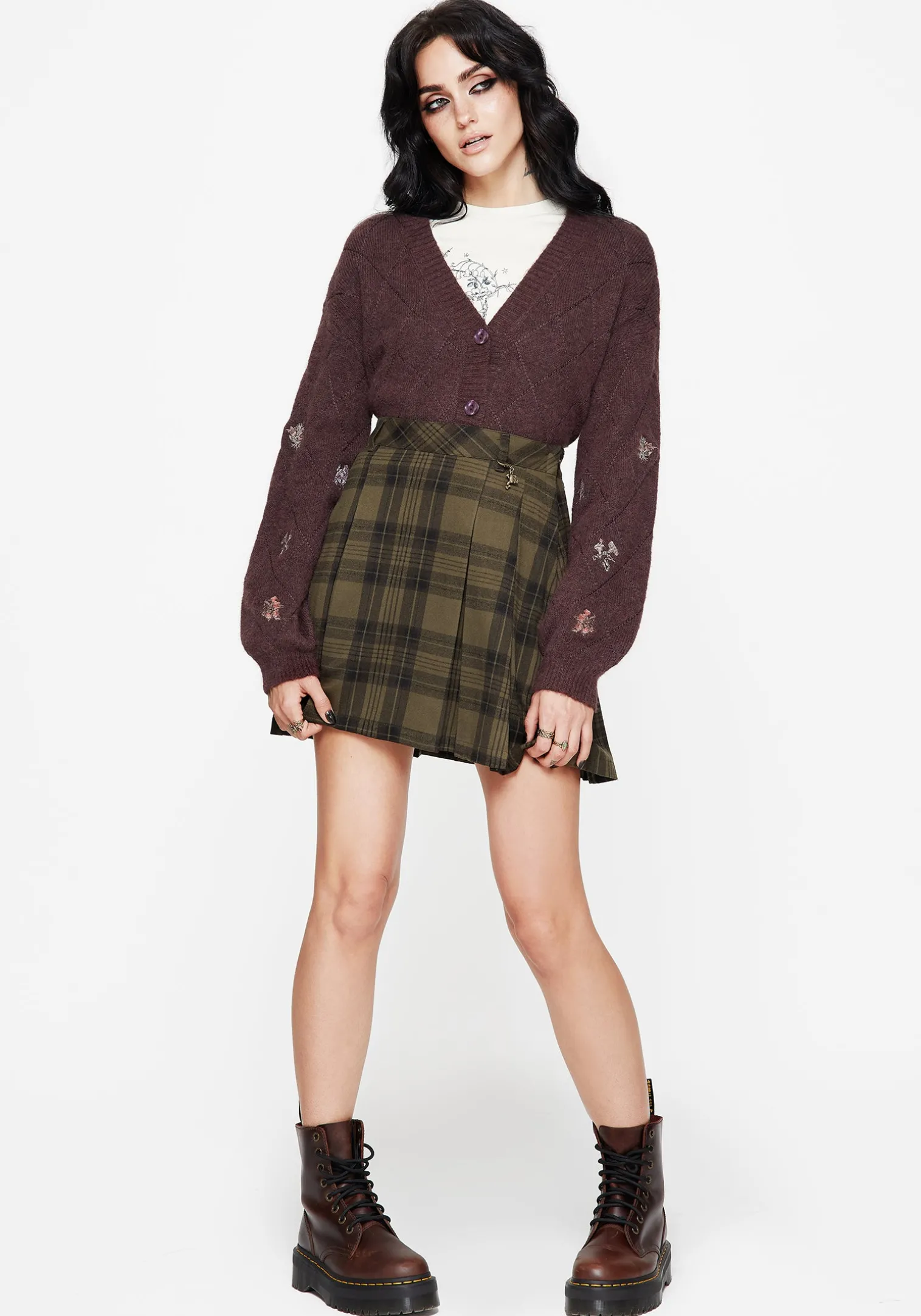Maya Tile Embroidered Knit Cardigan