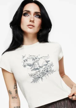 Maypole Cotton Fairy Print Crop T-Shirt