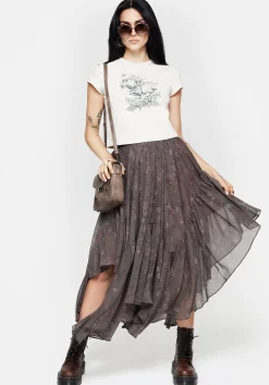 Maypole Cotton Fairy Print Crop T-Shirt