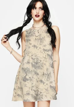 Maypole Cotton Print Mini Smock Dress