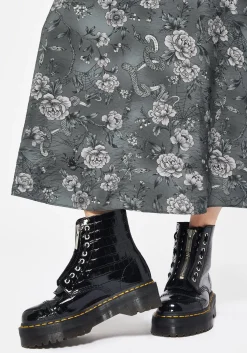 Meadow Floral Serpent Print Midaxi Skirt