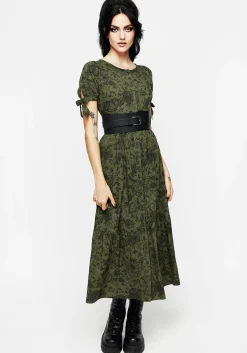 Meadowflowers Floral Print Button Up Tiered Midaxi Dress