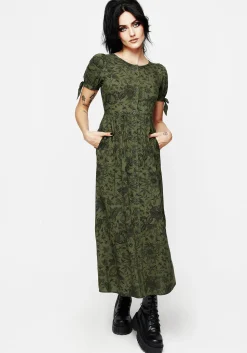 Meadowflowers Floral Print Button Up Tiered Midaxi Dress