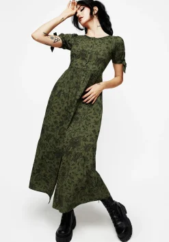 Meadowflowers Floral Print Button Up Tiered Midaxi Dress