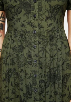 Meadowflowers Floral Print Button Up Tiered Midaxi Dress
