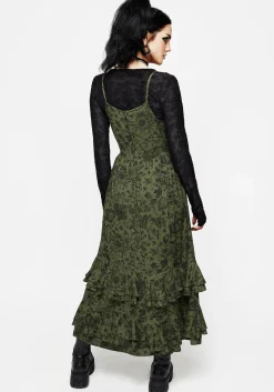 Meadowflowers Floral Print Tiered Midaxi Cami Dress