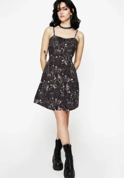 Melancholia Button Up Mini Apron Dress