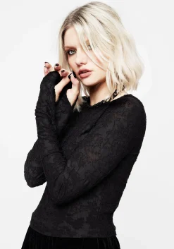 Melica Textured Long Sleeve Top
