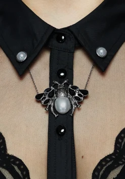 Melissa Bug Collar Chain Brooch