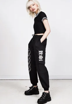 Melting Face Cargo Sweatpants