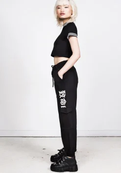 Melting Face Cargo Sweatpants