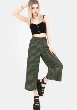 Memorantia Wide Leg Culottes - Green