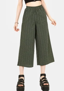 Memorantia Wide Leg Culottes - Green
