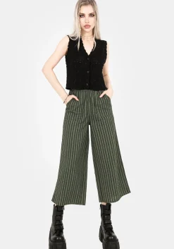 Memorantia Wide Leg Culottes - Green