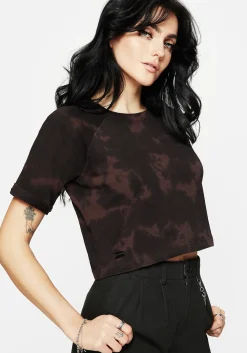 Mercury Tie Dye Boxy Crop Cotton Tee