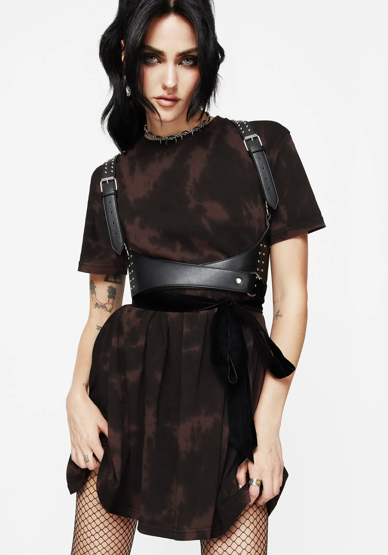 Mercury Tie Dye Cotton Mini Skater Dress