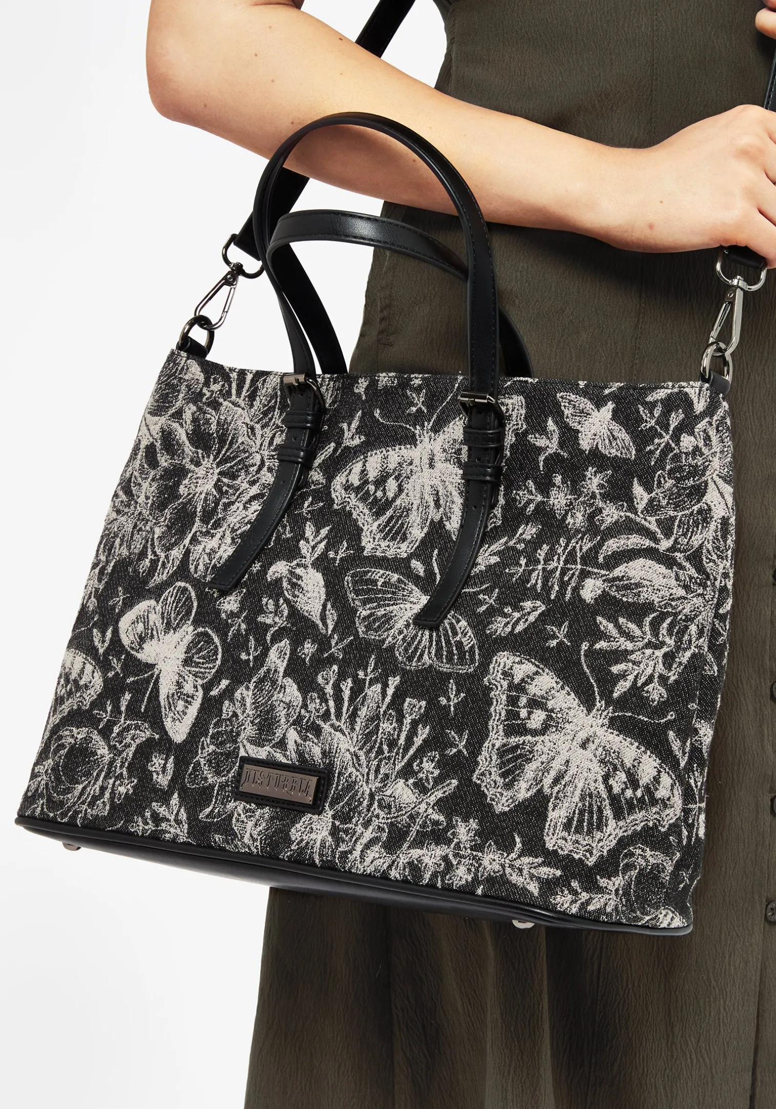 Metamorphosis Butterfly Floral Print Handbag