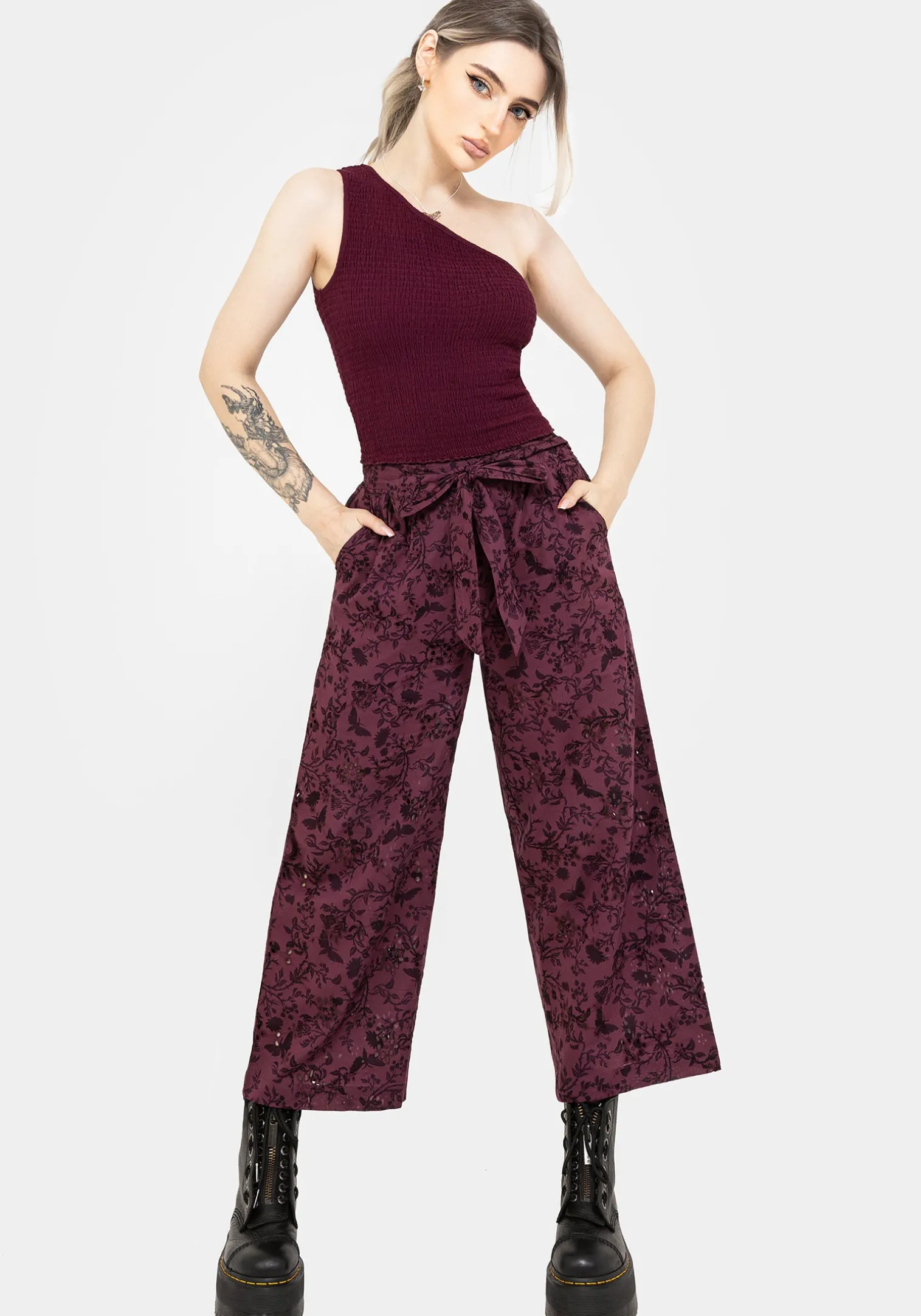 Midsommar Cotton Asymmetric Shirred Top