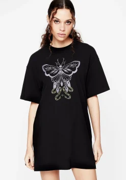 Mimicry Embroidered Mini Tee Dress