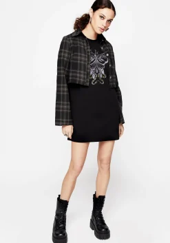 Mimicry Embroidered Mini Tee Dress