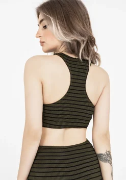Mire Stripe Racerback Bikini Top