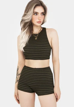 Mire Stripe Racerback Bikini Top