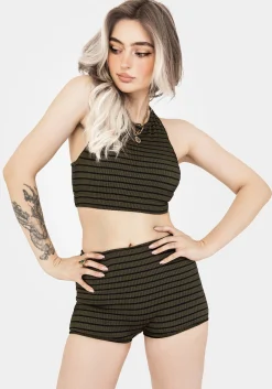Mire Stripe Racerback Bikini Top