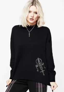 Misericorde Embroidered Knit Sweater
