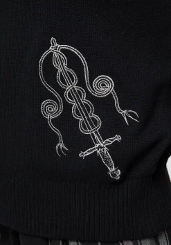 Misericorde Embroidered Knit Sweater