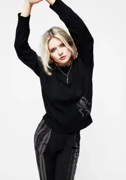 Misericorde Embroidered Knit Sweater