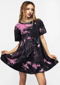 Misunderstood Tie Dye Mini Skater Dress