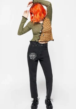 Mixed Feelings Patchwork Knit Top